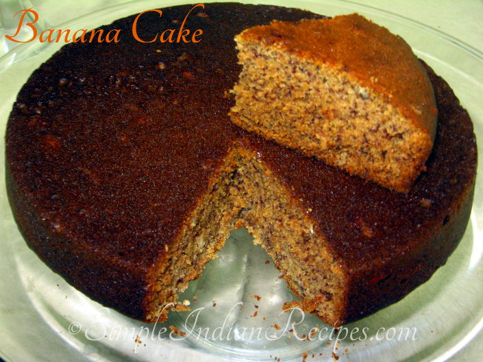 Banana cake with online egg in pressure cooker